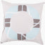 Surya Rain RG-084 Dark Brown;Light Gray;Pale Blue 26"L x 26"W Fabric