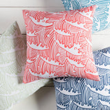 Surya Rain RG-096 Blush;Dark Blue 18"L x 18"W Fabric
