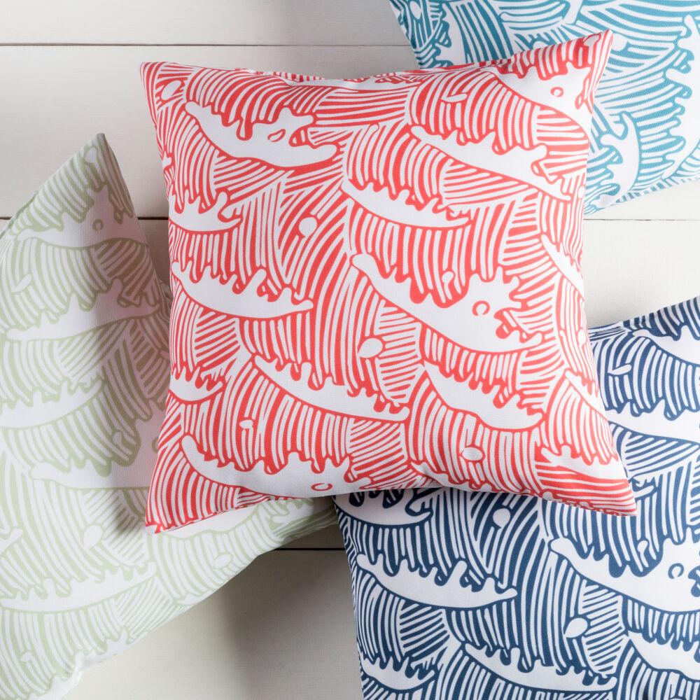 Surya Rain RG-098 Aqua;Blush 26"L x 26"W Fabric