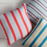 Surya Rain RG-110 Coral;Light Gray;Pale Blue 20"L x 20"W Fabric