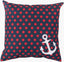 Surya Rain RG-125 Ink Blue;Off-White;Red 18"L x 18"W Fabric