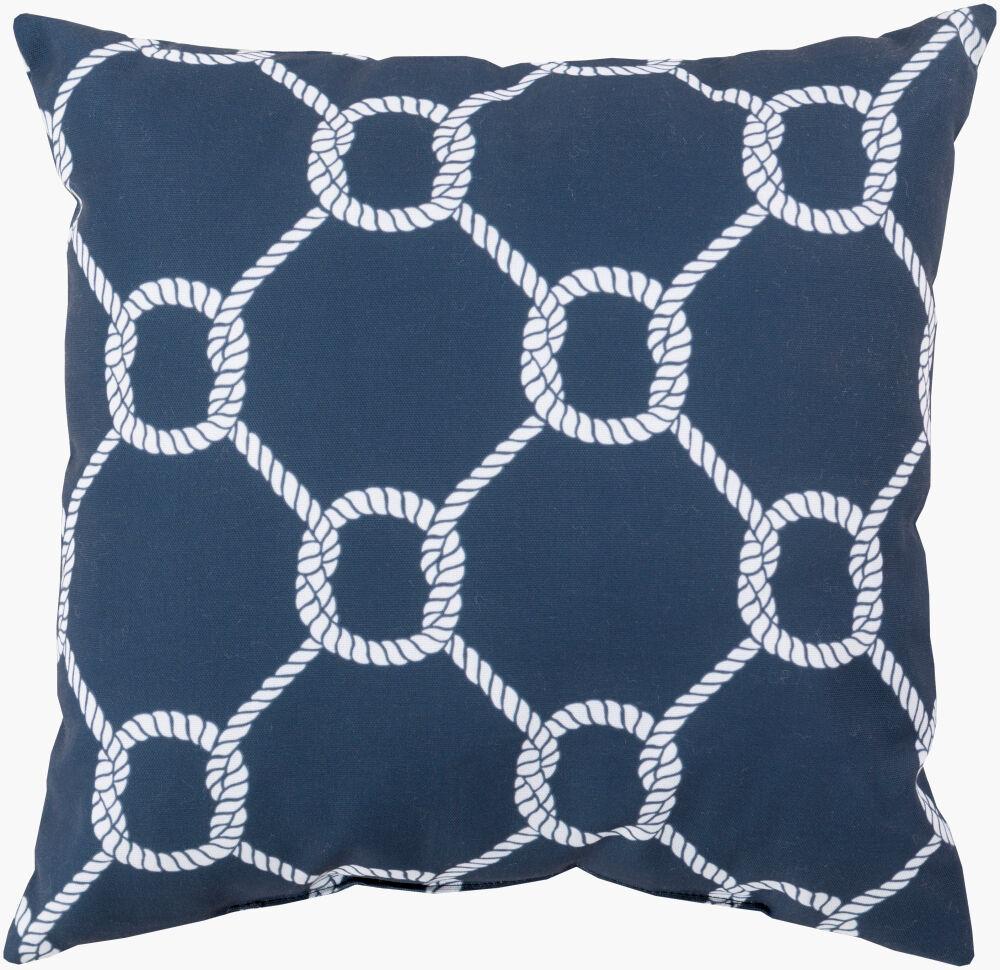 Surya Rain RG-146 Ink Blue;Off-White 26"L x 26"W Fabric