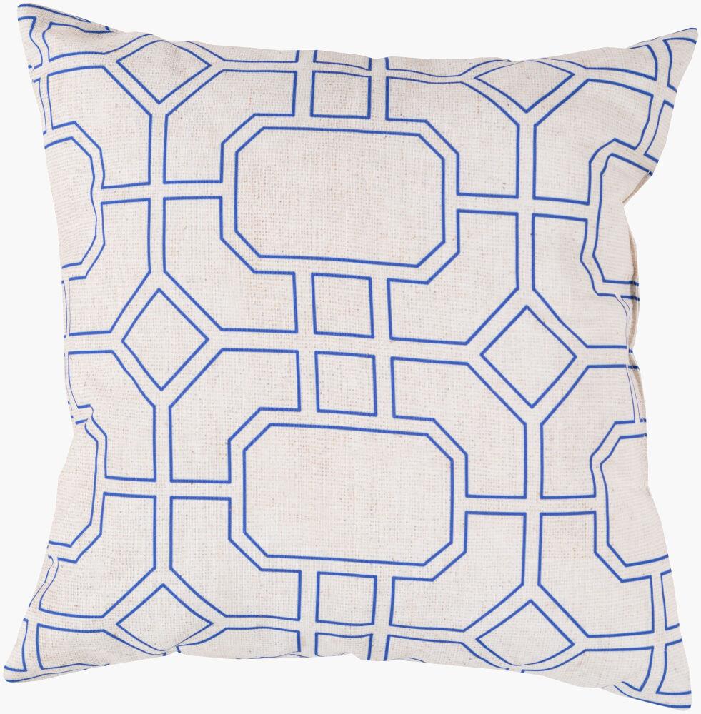 Surya Rain RG-154 Dark Blue;Light Gray 20"L x 20"W Fabric