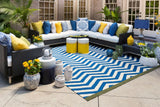 Surya Rain RG-154 Dark Blue;Light Gray 20"L x 20"W Fabric