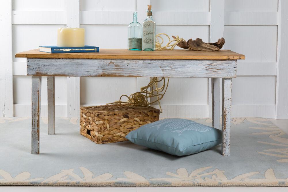 Surya Rain RG-165 Aqua;Off-White 20"L x 20"W Fabric