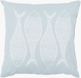 Surya Rain RG-167 Off-White;Pale Blue 18"L x 18"W Fabric