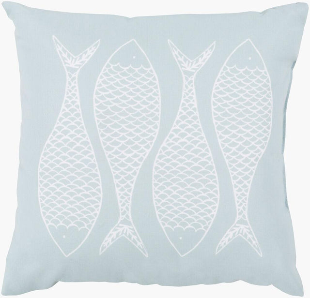Surya Rain RG-167 Off-White;Pale Blue 18"L x 18"W Fabric