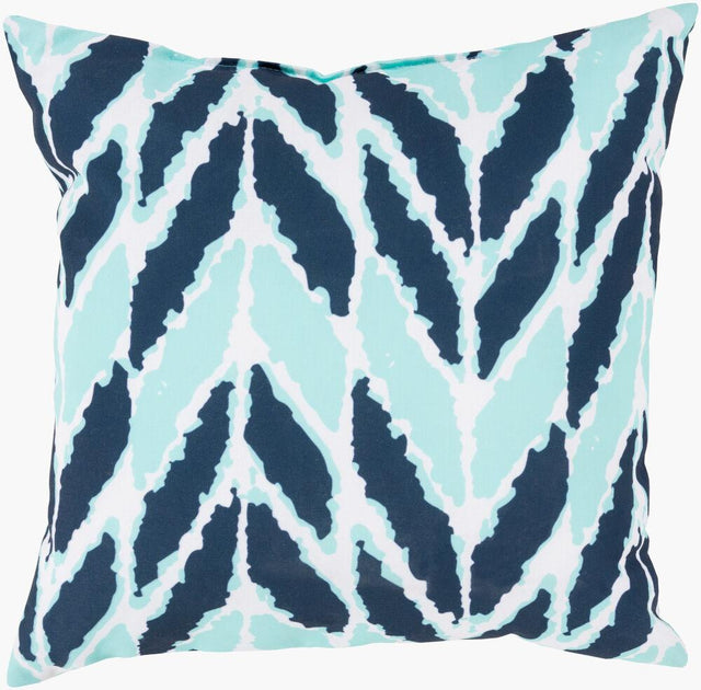 Surya Rain RG-172 Aqua;Dark Blue 18"L x 18"W Fabric