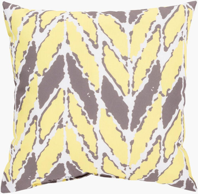Surya Rain RG-173 Bright Yellow;Taupe 20"L x 20"W Fabric