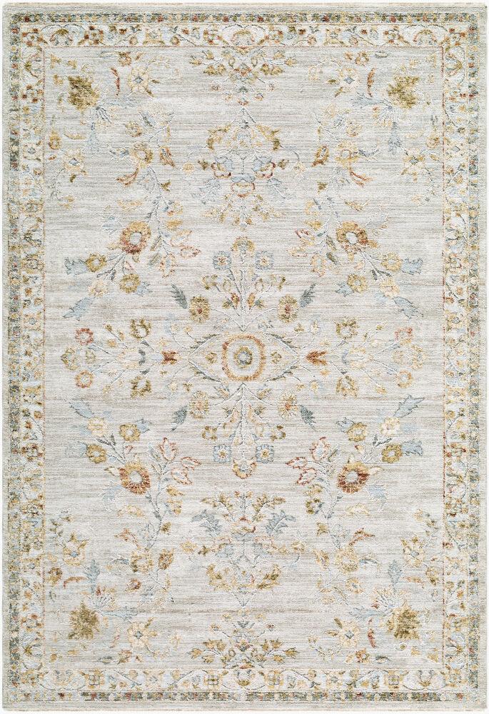 Surya Roseanne RSE-2303 Cream;Ivory;Light Gray;Mustard;Olive;Pale Blue;Rust;Sage 2'7" x 10' Rug