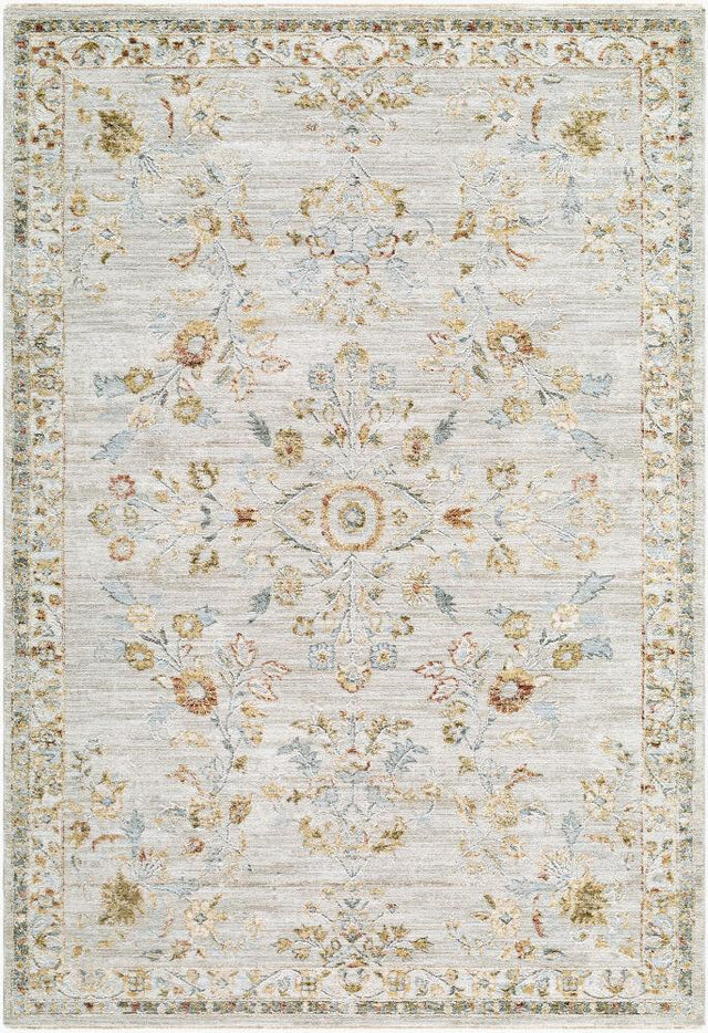 Surya Roseanne RSE-2303 Cream;Ivory;Light Gray;Mustard;Olive;Pale Blue;Rust;Sage 2'7" x 10' Rug
