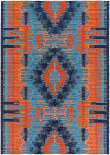 Surya Sajal SAJ-1061 Blue;Brown;Burnt Orange;Ink Blue;Navy;Peach 9' x 13' Rug