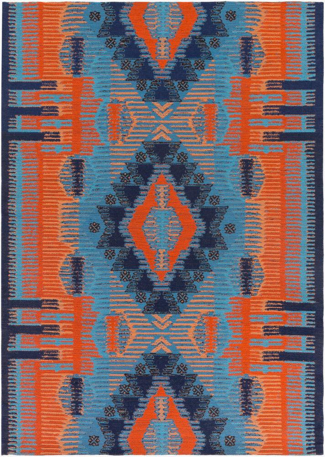 Surya Sajal SAJ-1061 Blue;Brown;Burnt Orange;Ink Blue;Navy;Peach 9' x 13' Rug