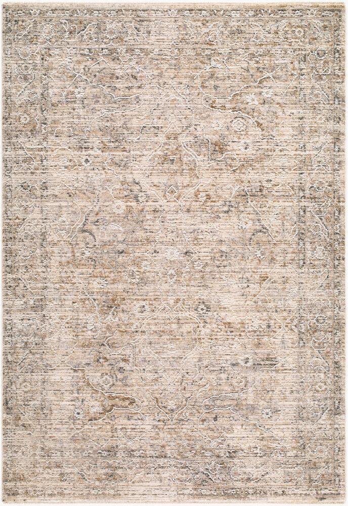Surya Seclusion SCN-2304 Charcoal;Cream;Gray;Light Beige;Light Brown;Light Gray;Tan 5' x 7'5" Rug