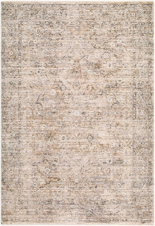Surya Seclusion SCN-2304 Charcoal;Cream;Gray;Light Beige;Light Brown;Light Gray;Tan 6'7" x 9'6" Rug