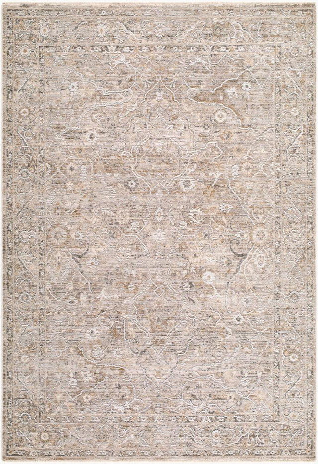 Surya Seclusion SCN-2305 Charcoal;Cream;Gray;Light Beige;Light Brown;Light Gray;Tan 5' x 7'5" Rug