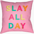 Surya Slay All Day SDY-001 Lavender;Metallic Gold;Orange;Seafoam;Yellow 16"L x 16"W Fabric