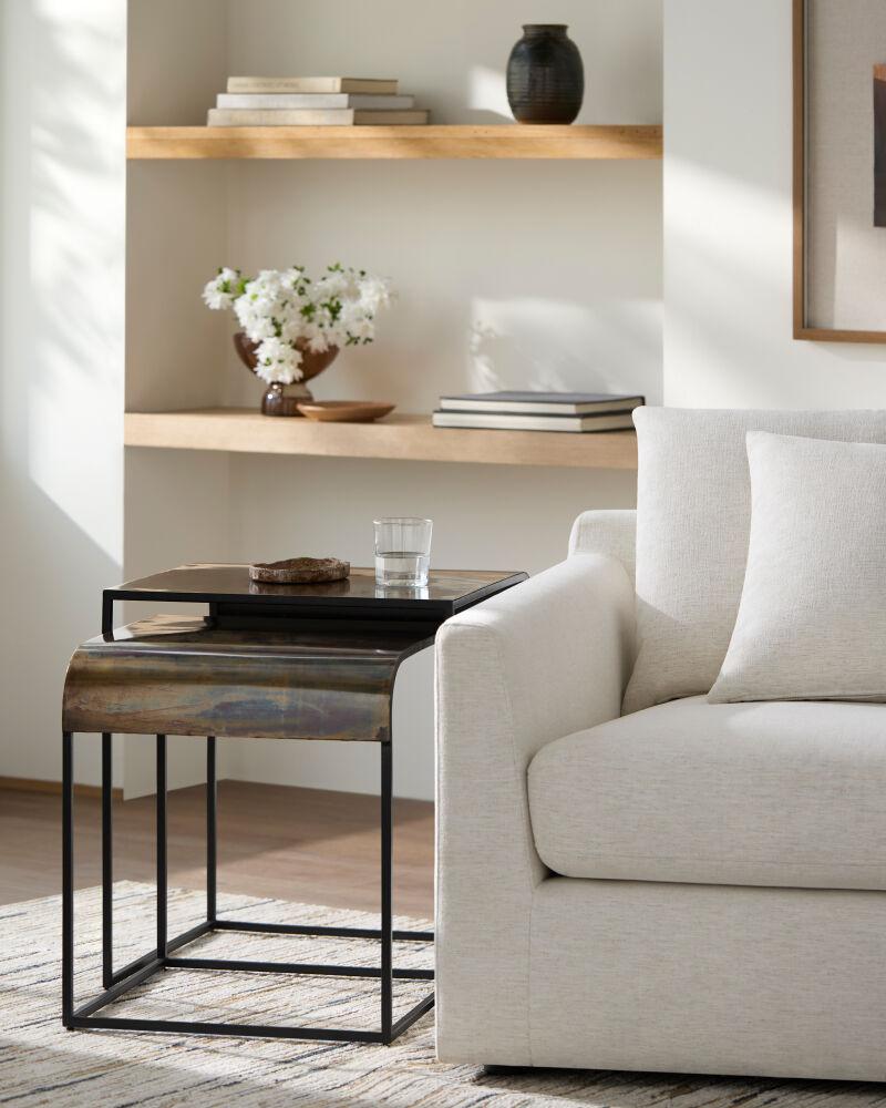 Livabliss Shayra SHAY-001 22"H x 20"W x 20"D; 20"H x 18"W x 18"D Accent Table