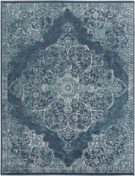 Surya Skagen SKG-2312 Dark Blue;Silver Gray;Teal;White 5'3" x 7'3" Rug