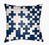 Surya Scandanavian SN-001 Dark Blue;White 18"L x 18"W Fabric