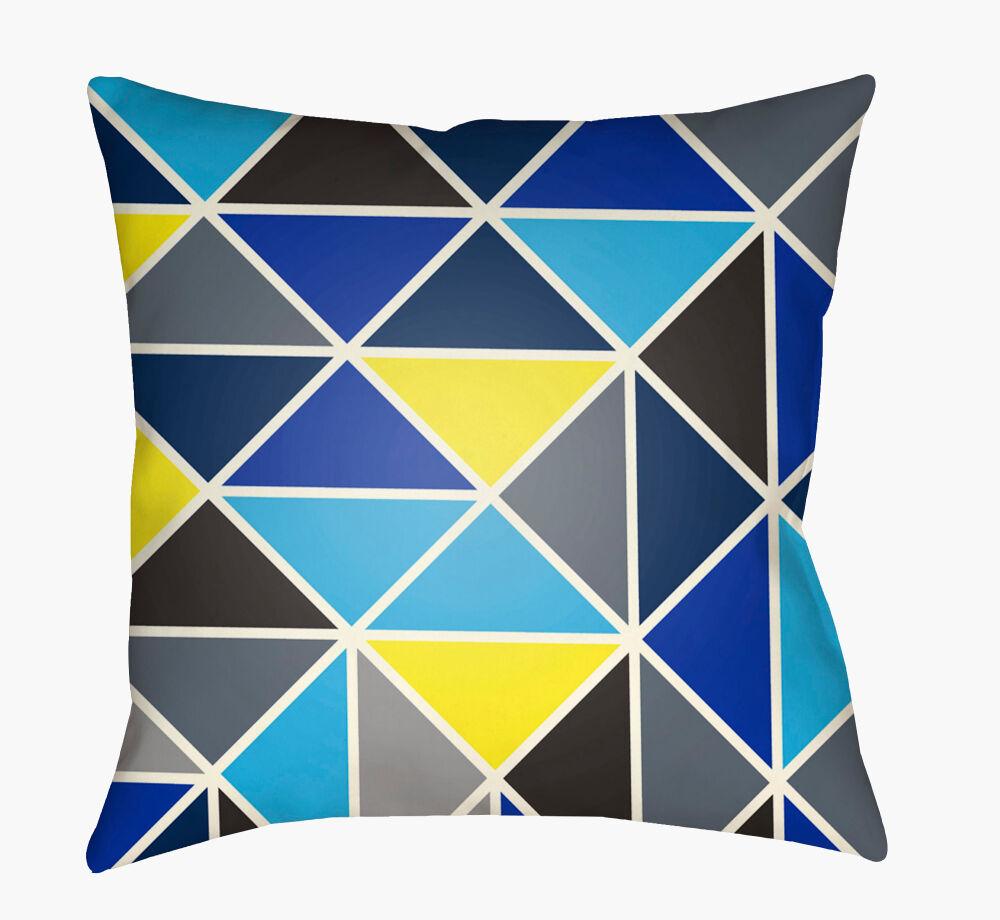 Surya Scandanavian SN-006 Aqua;Black;Dark Blue;White;Yellow 20"L x 20"W Fabric