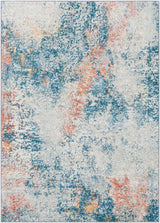Surya Sunderland SUN-2329 Aqua;Beige;Deep Teal;Dusty Coral;Gray;Light Gray;Mustard;Rust 6'7" x 9' Rug