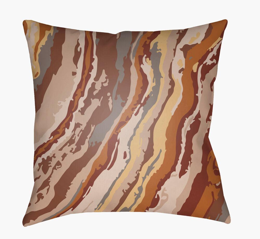 Surya Textures TX-014 Dark Brown;Lilac;Red;Tan 18"L x 18"W Fabric