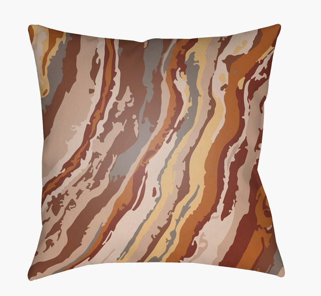 Surya Textures TX-014 Dark Brown;Lilac;Red;Tan 22"L x 22"W Fabric