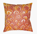 Surya Textures TX-027 Ice Blue;Orange;Red 20"L x 20"W Fabric