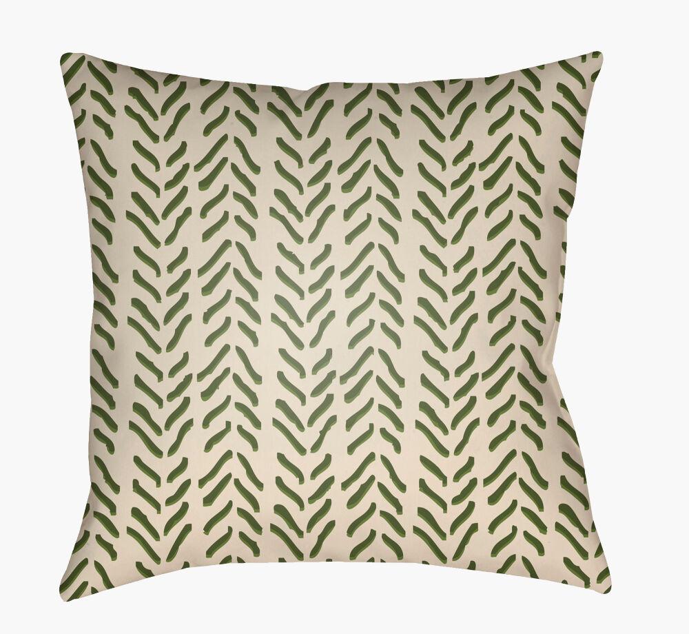 Surya Textures TX-036 Cream;Grass Green;Medium Green 18"L x 18"W Fabric