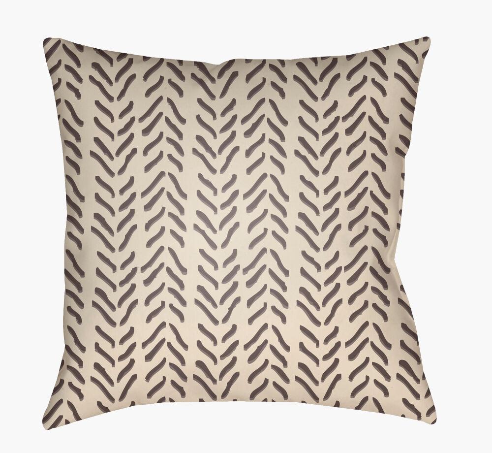 Surya Textures TX-043 Black;Cream;Slate 22"L x 22"W Fabric