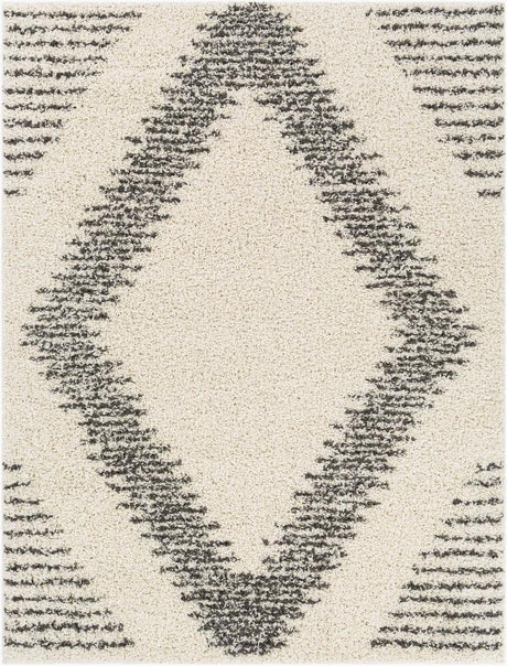 Surya Taza Shag TZS-2334 Charcoal;Cream 5'3" x 7' Rug