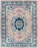 Surya Ustad UST-2328 Blue;Cream;Dusty Pink;Ice Blue;Medium Gray 2' x 2'11" Rug