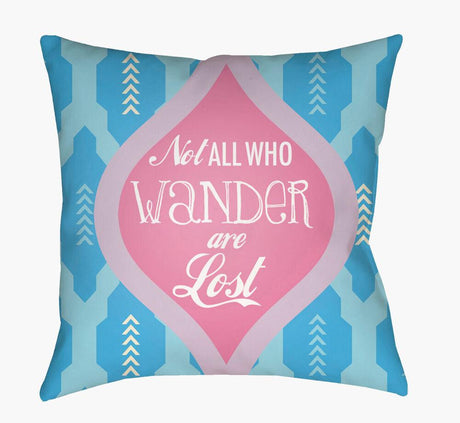 Surya Warhol WA-011 Aqua;Lavender;Light Blue;Lilac;Pink 20"L x 20"W Fabric