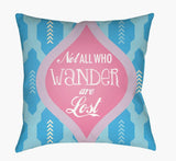 Surya Warhol WA-011 Aqua;Lavender;Light Blue;Lilac;Pink 22"L x 22"W Fabric