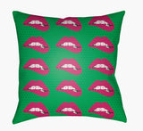 Surya Warhol WA-016 Dark Brown;Fuchsia;Green;Lilac;White 18"L x 18"W Fabric
