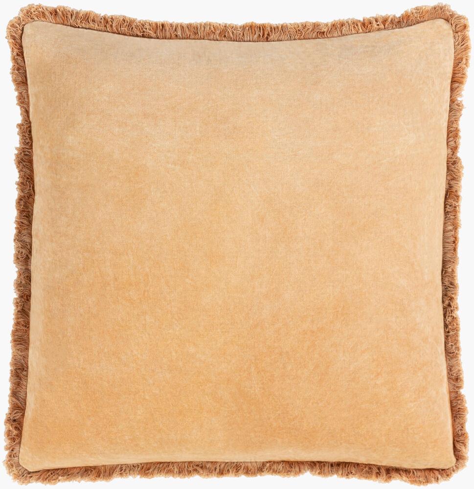 Surya Washed Cotton Velvet WCV-001 Camel 18"L x 18"W Fabric