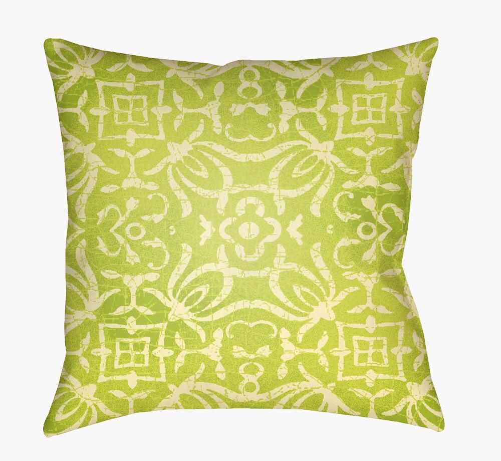 Surya Yindi YN-003 Grass Green;Light Green;Yellow 20"L x 20"W Fabric