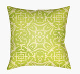 Surya Yindi YN-003 Grass Green;Light Green;Yellow 20"L x 20"W Fabric