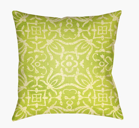 Surya Yindi YN-003 Grass Green;Light Green;Yellow 20"L x 20"W Fabric
