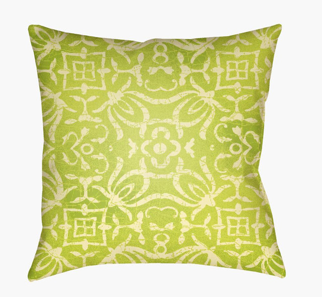 Surya Yindi YN-003 Grass Green;Light Green;Yellow 20"L x 20"W Fabric