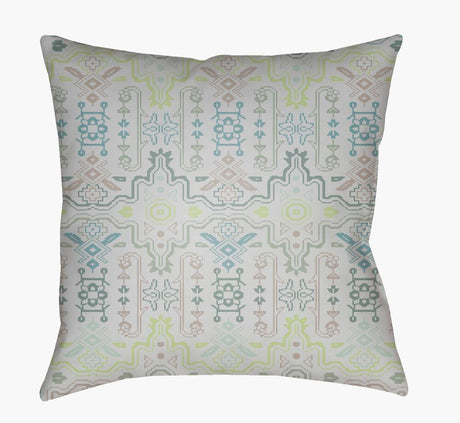 Surya Yindi YN-012 Light Gray;Light Green;Medium Gray;Sage;White 18"L x 18"W Fabric