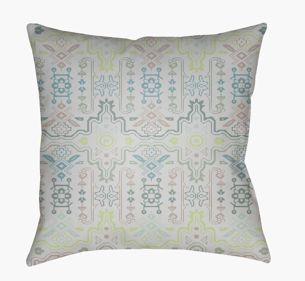 Surya Yindi YN-012 Light Gray;Light Green;Medium Gray;Sage;White 22"L x 22"W Fabric