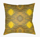 Surya Yindi YN-026 Light Brown;Mustard;Olive;Yellow 22"L x 22"W Fabric