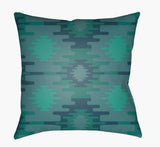 Surya Yindi YN-027 Dark Blue;Emerald;Teal 22"L x 22"W Fabric