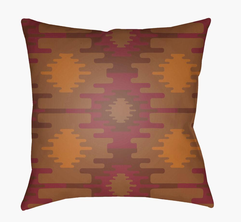 Surya Yindi YN-030 Brown;Burnt Orange;Rust 22"L x 22"W Fabric