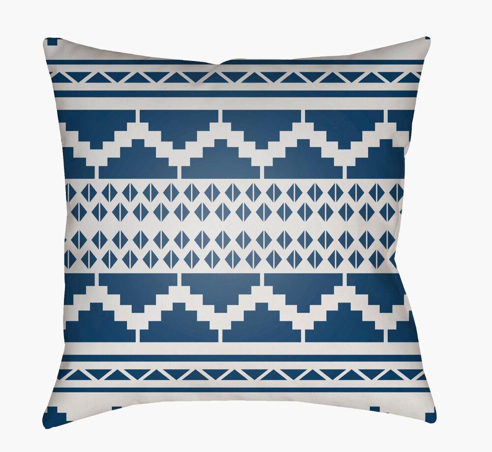 Surya Yindi YN-031 Dark Blue;White 20"L x 20"W Fabric