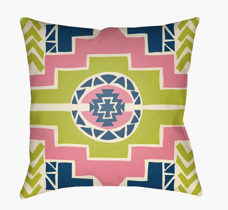 Surya Yindi YN-038 Blue;Cream;Green;Purple 18"L x 18"W Fabric