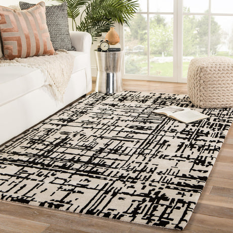 Jaipur Living Clayton Pals Stripes Cream / Black 10' x 14' Rug
