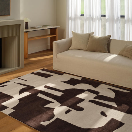 Jaipur Living Anthem Noverre Geometric Brown / Cream 9' x 12' Rug